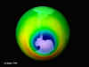 Click on the Antarctica ozone layer images for a larger image. Ozone Hole Above Antarctica 1999. Earth's Ozone Layer Hole in Antarctica - Animated Space Images   NASA
