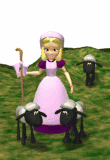 Please click on the Little Bo Peep with her Sheep to go to Great Blue Marble On the Farm.